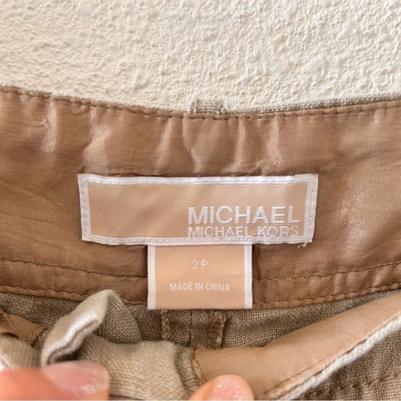 Michael Michael Kors 100% Linen Capri Pants Women Sz 2P - Picture 4 of 7